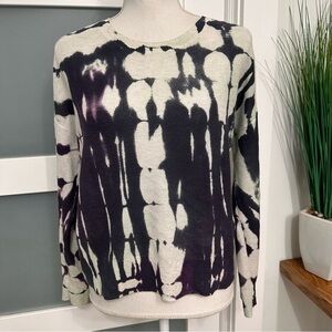 Lisa Todd Tie Dye Knit Cotton Crewneck Sweater Large Casual Luxury Designer GUC
